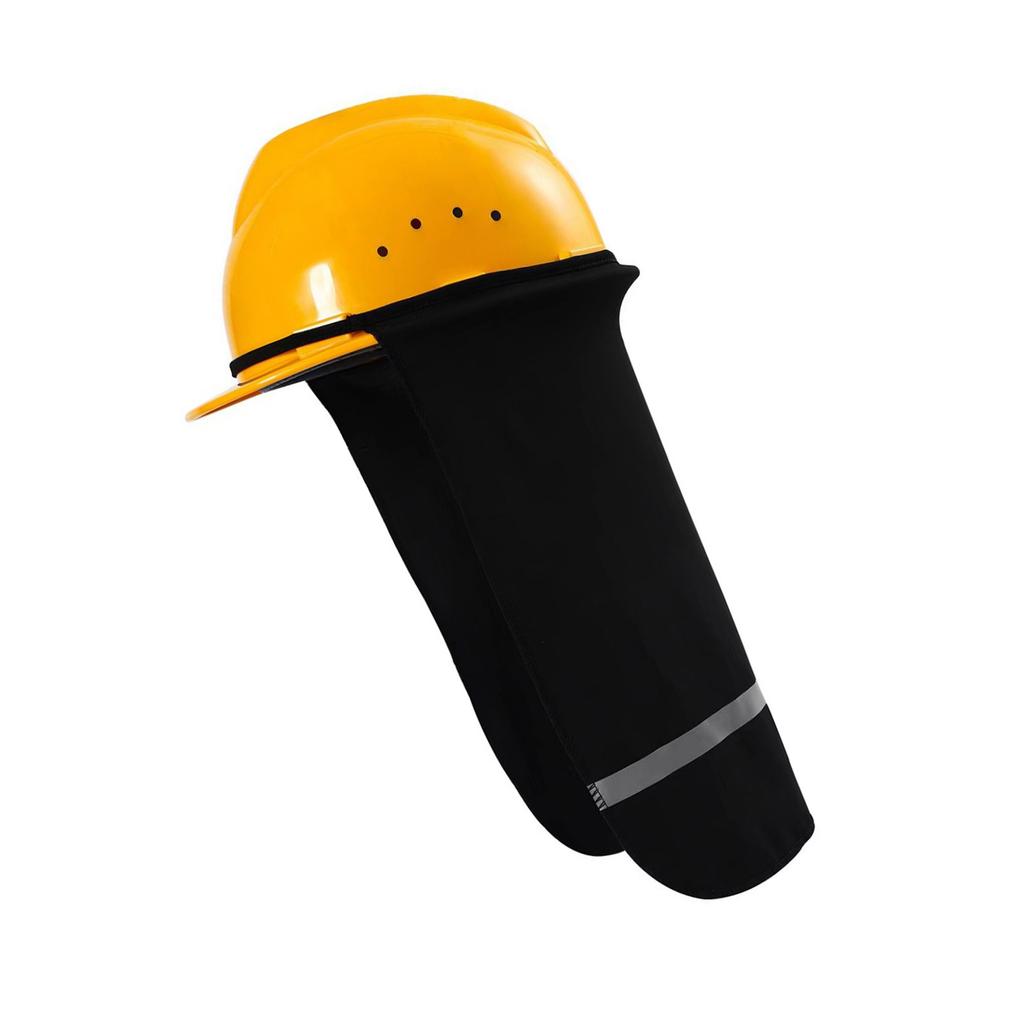 Safety Hat Sunshade Sun Blocking Reflective Stripes Neck Cover for Adult Outdoor Sport Workplaces Safety Helmet