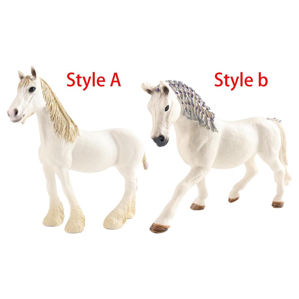 Horse Figures Animal Model Small Simulation Wildlife Statue Educational Toy for Boy Girl Ages 3+ Party Favors Gifts Ornament