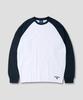 DOLPHIN WAVE APPAREL Dolphin Silicone Print Raglan Long Sleeve T-Shirt Navy