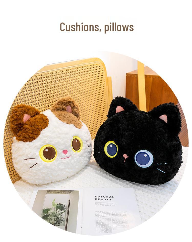 Genuine Snot Bear Black Cat Plush Hugging Pillow - Cute Lumbar Support Doll