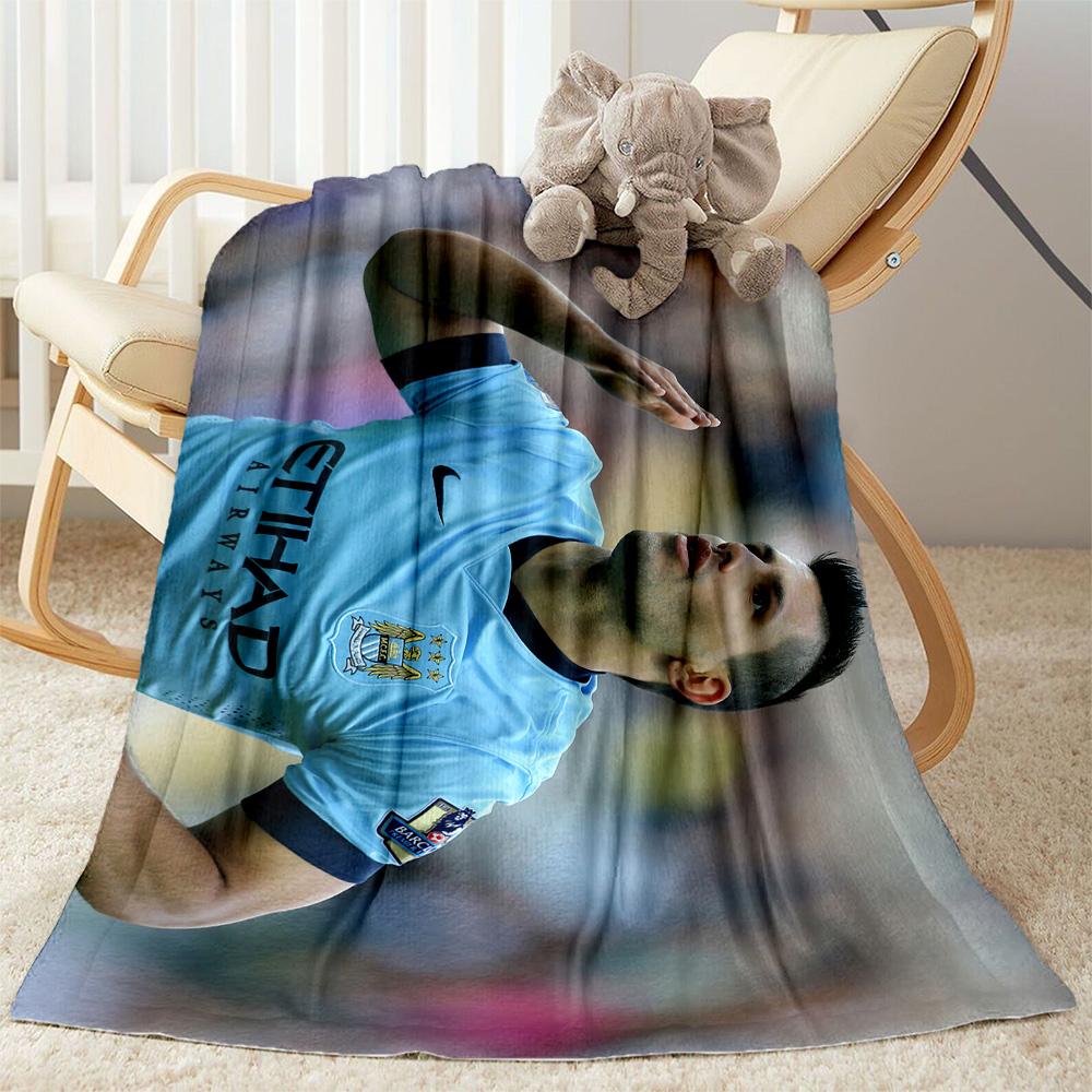 Dynamic Soccer Player Artwork Blanket Durable Comfort Perfect for Bedding Office Chair Livingroom for All Seasons Digital Print