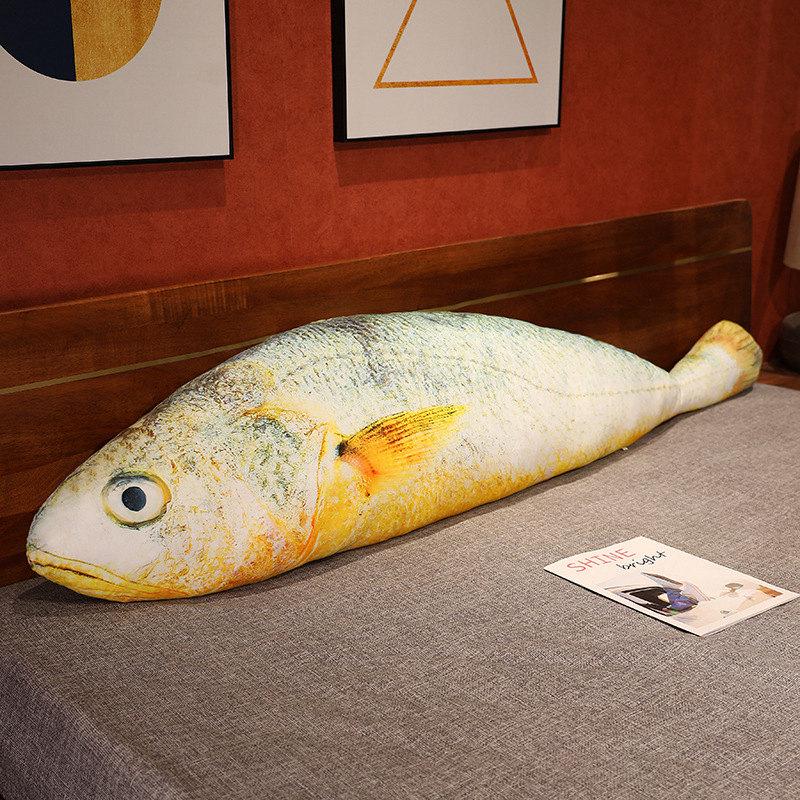 Creative Big Yellow Croaker Plush Pillow Doll - Comic Con Style Valentine s Day Backrest Pillow 20cm (0.05m)