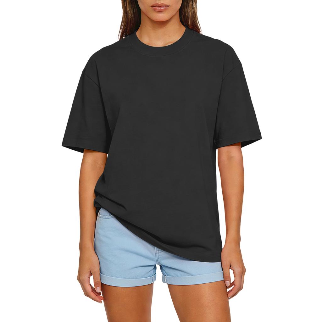 Women’s Basic Crew Neck Short Sleeve T Shirt Loose Fit Casual Plain Tee Comfortable Cotton Top