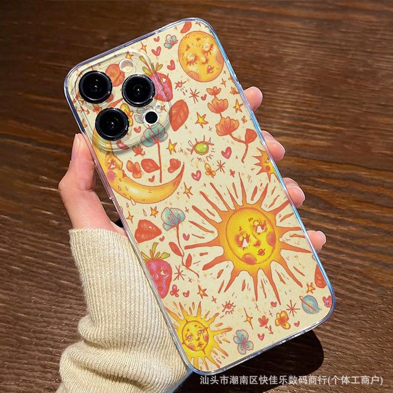 Full screen floral application iPhone16plus Apple 11/12/13/14/15Promax mobile phone 17 case