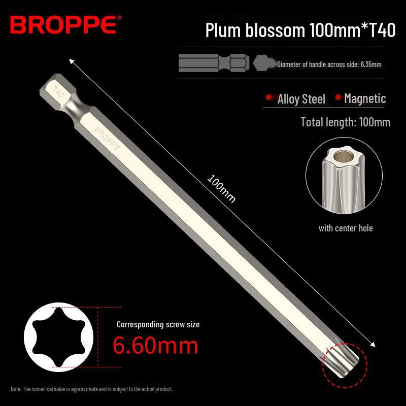 Plum Blossom Magnetic Drill and Screwdriver Bit Set