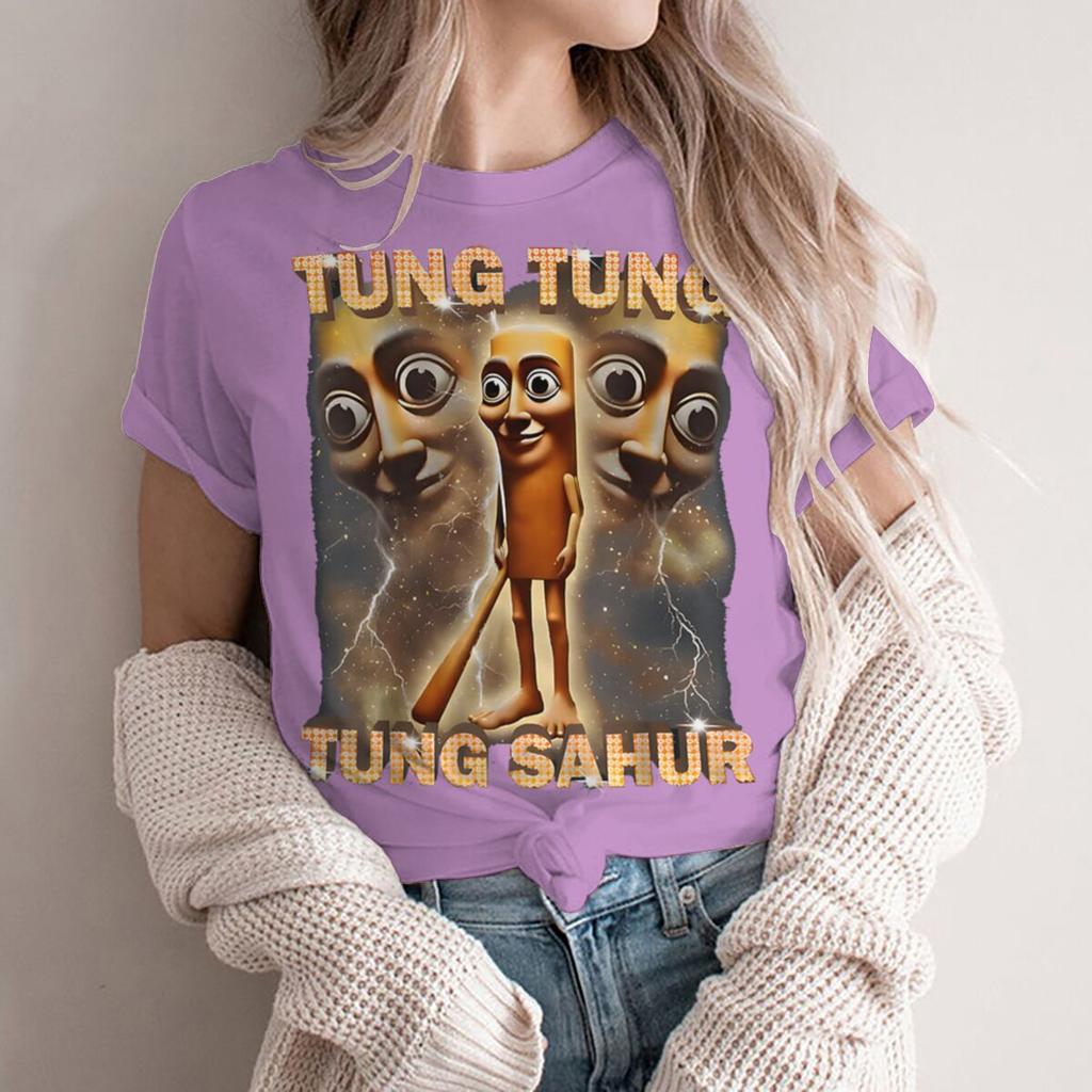 Tung Tung Tung Sahur Meme Unisex Unisex Tshirt Funny Cartoon Character Streetwear Short Sleeve Unisex Tee