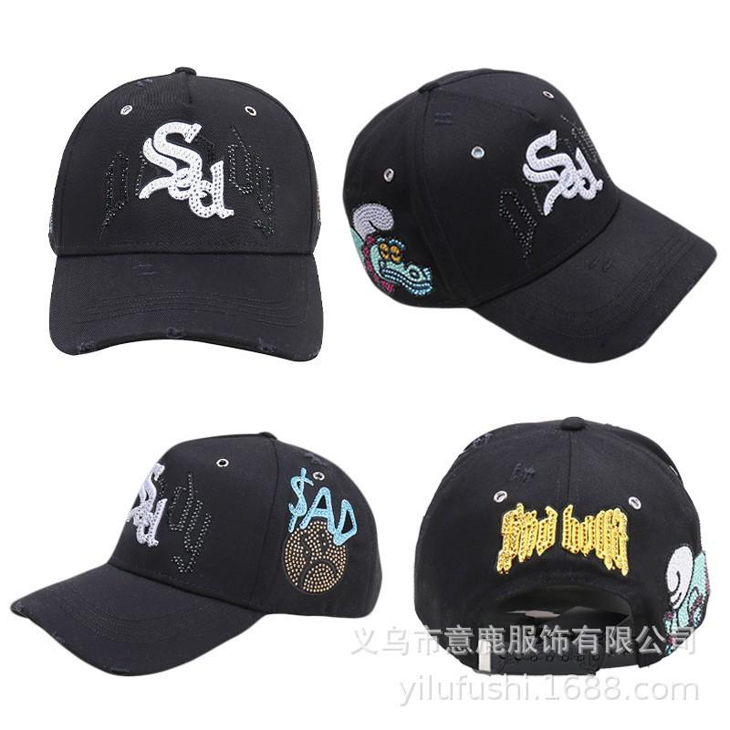 Unisex Embroidered Baseball Cap With Full Design Streetwear Dad Hat Cotton Adjustable Fit