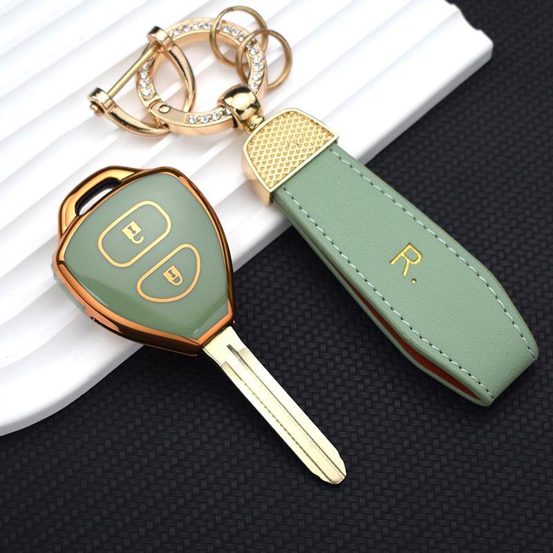 2/3/4Buttons Automotive Key Fob Housing Remote Mount Bag Fit For Toyota Corolla Vios Camry Yaris Rav4 Hilux Cruiser Fortuner Auto Key Fob Cover Case