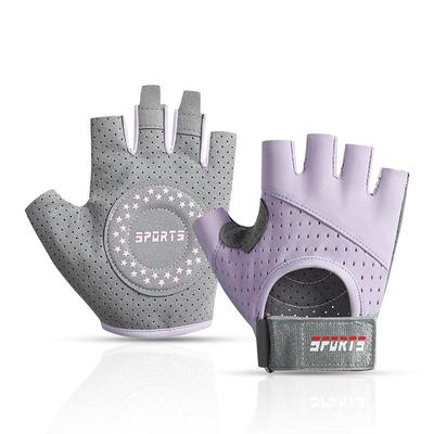 Damen Halbfinger Anti-Rutsch Fitnesshandschuhe für Radfahren, Klimmzüge und Kettlebell-Training