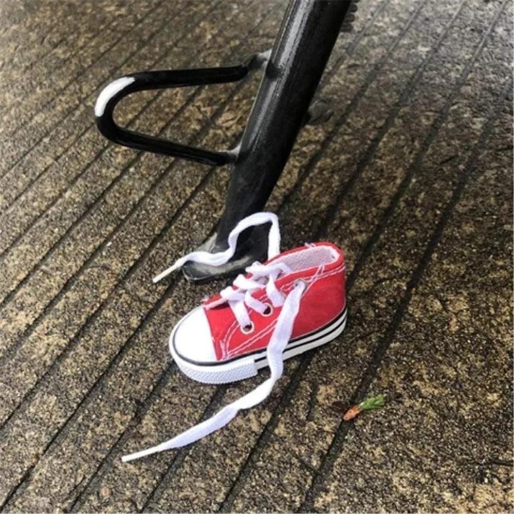 Motorcycle Mini Shoes Creative Tripod Cover for  Bicycle Side Stand Shoe Shape Foot Support Electric Bike Tripod Decor KeyChain