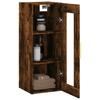 Wall Mounted Cabinet Smoked Oak Finish 34.5 x 34 x 90 cm