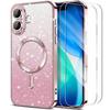 Protective Case - BOOLING - for iPhone 17 - with Magnetic Ring - Pink - 2 Tempered Glasses