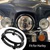 7" inch LED Headlight Mounting Bracket Ring Black Fit For Harley Davidson USA