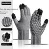 Men's Winter Alpaca Wool Touchscreen Cycling Gloves
