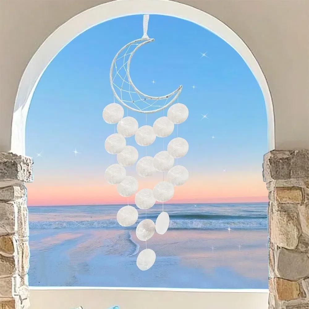 Naturmuschel Traumfänger Kreis Muschel Muschel Anhänger Kreatives Windspiel Balkon