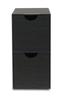 Bosk Basque Storage Stylish Wooden Storage Case for Small Portable Tabletop Wood Grain Made In Japan TATSU-CRAFT Box, Small, 2-Tier, Black, Slim,