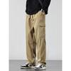 American-Style Functional Pure Cotton Loose Work Pants for Men, Spring and Autumn 2024 New Model, Export Men's Wide-Leg Casual Pants