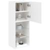 TV Cabinet with LED Lights White 40.5 X 30 X 102 Cm