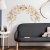 Färsk Akvarell Blomma Blad Väggklistermärke Självhäftande Avtagbar för Sovrum Vardagsrum Bakgrundsvägg Dekoration