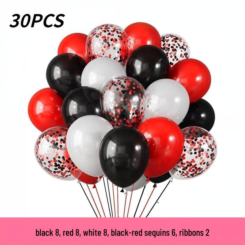 30-Piece 12-Inch Balloon Set for Birthday, Wedding, and Party Decorations