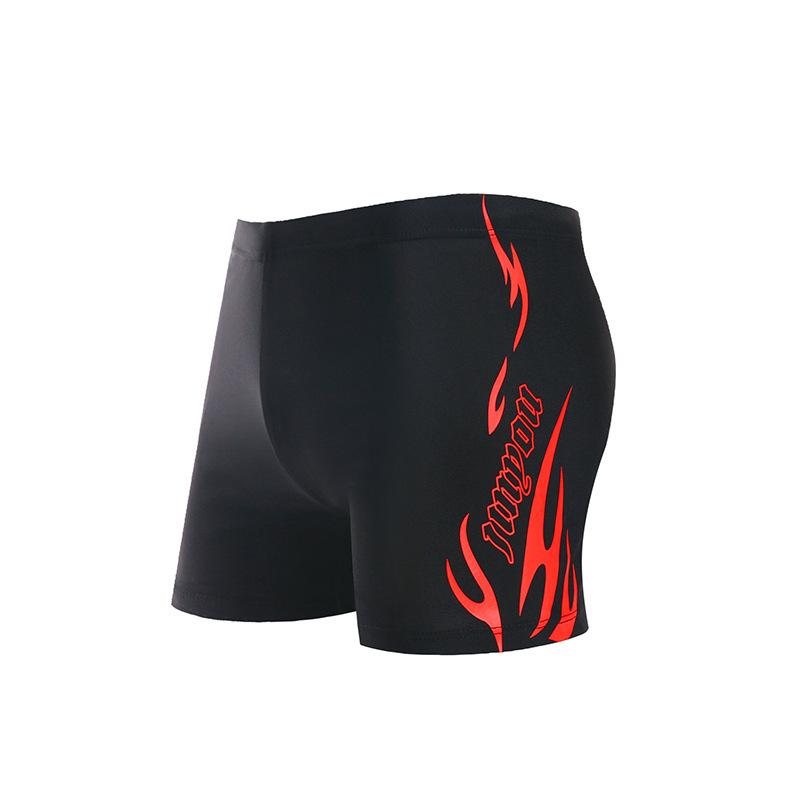 

Solid Color Men s Swim Trunks: Anti-Embarrassment, Plus Size, Letter Print, Flat Leg Design. 5XL (170-210 jin)