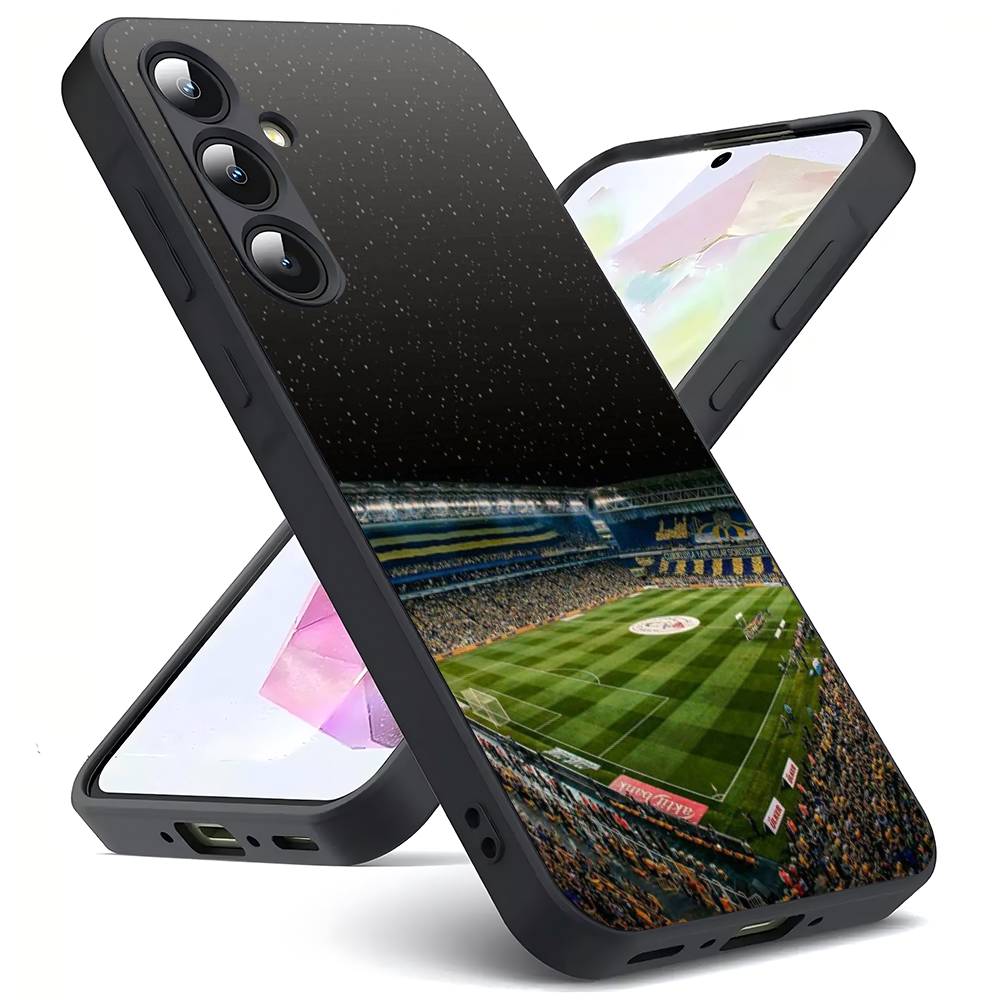 Barcelona Home Football Stadium For Samsung Galaxy S25 S24 S23 Ultra S22 S21 Plus S20 Black Soft Silicone Protective Case