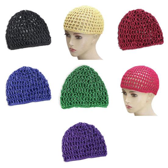 Women Knitting Hat Hollow Design Breathability Bun Hairstyle Elastic Headpiece Winter Versatile Hair Accessory