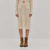 Odier See-Through Slim Midi Skirt - Beige