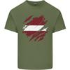 Torn Latvia Flag Latvian Day Football Unisexs Light Cotton Tshirt