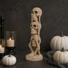 3D Printed Stacking Skull Figurine Figurine, Gothic No Speak Hear See Sculpture Statue, Halloween Party Horror Decoration for Home Office