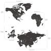 DECOWALL Extra Large Modern Gray World Map Wall Sticker Decorative Wall Art Sticker for Bathroom Kids DL3-1609G (164x90 cm) Kindergarten, Nursery,