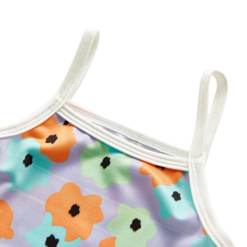 Baby Girls Floral Bikini Beach Summer Swimwear with Hat Set