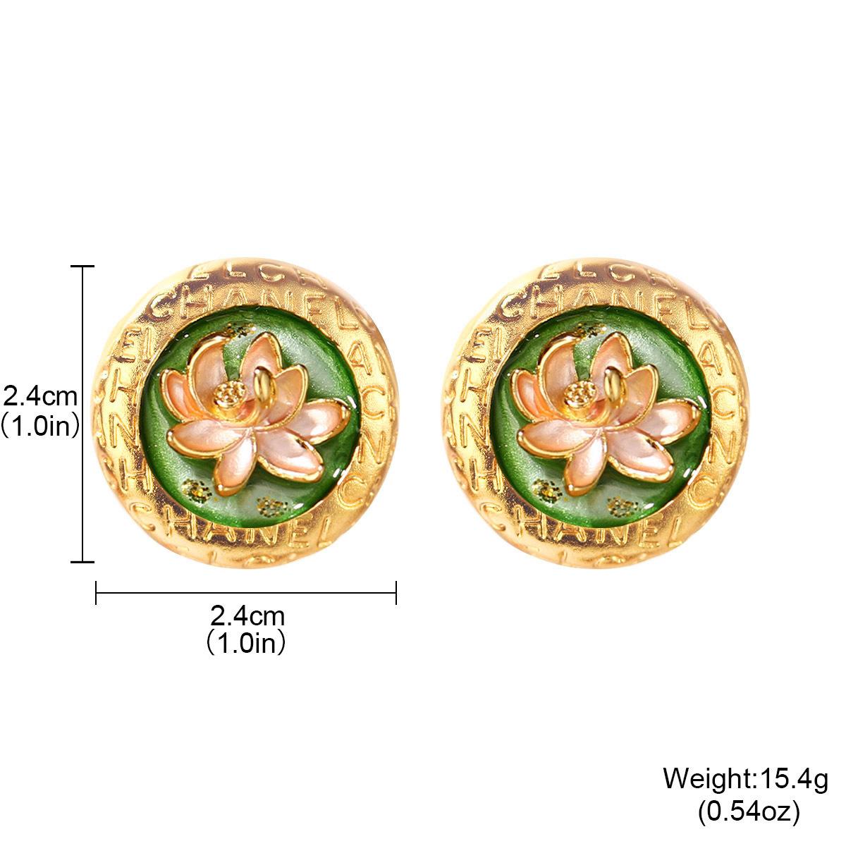 New Chinese oil painting series French medieval jewelry Baroque pearl national style earrings temperament new earrings