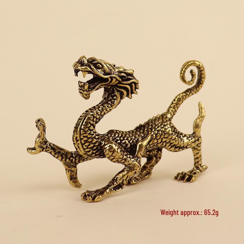Brass Four Great Divine Beasts Home Decor: Azure Dragon, White Tiger, Vermilion Bird, Black Tortoise