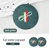 2pcs Suede Car Coaster Water Cup Drink Holder Anti-Slip Pad For Fiat For 500 595 500 695 500C 5CC 695C