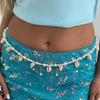 SHIXIN Bohemia Hvězdice Hřebenatka Přívěsek Pasový Řetízek Dámský Nový Trendy Imitace Perel Korálkový Článek Bikini Řetízek na Břicho Šperk na Tělo
