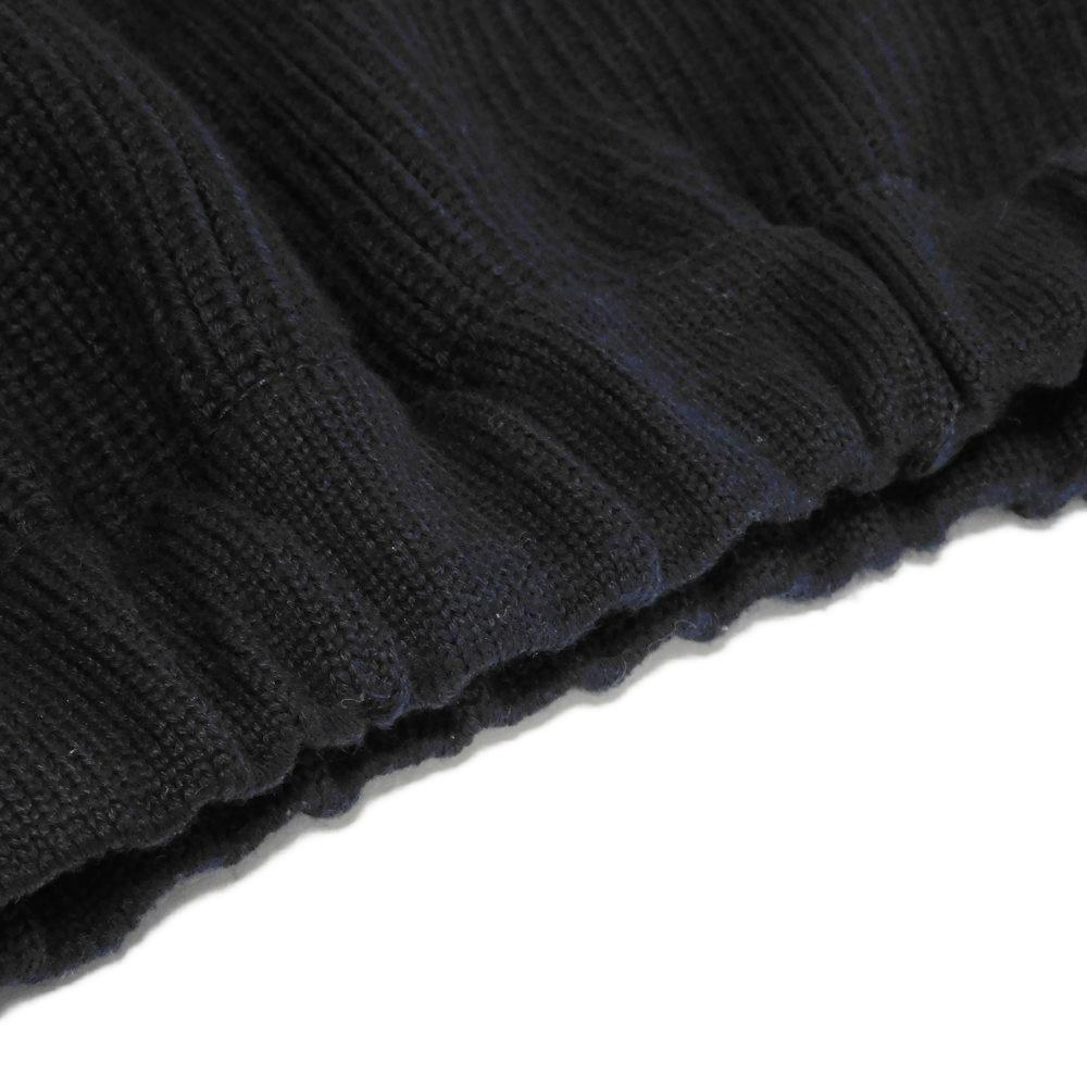 Used 11221 Oversized Mix Half-Zip Sweater 534489 T1502 8065 7840 XS Cable High Neck Rib Logo Navy Men's from Japan