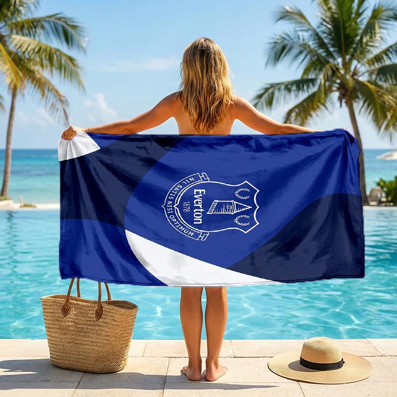 Everton Football Beach Towel Soft Microfiber Summer Towel Quick Dry Absorbent Towel for Beach Swimming Pool Travel