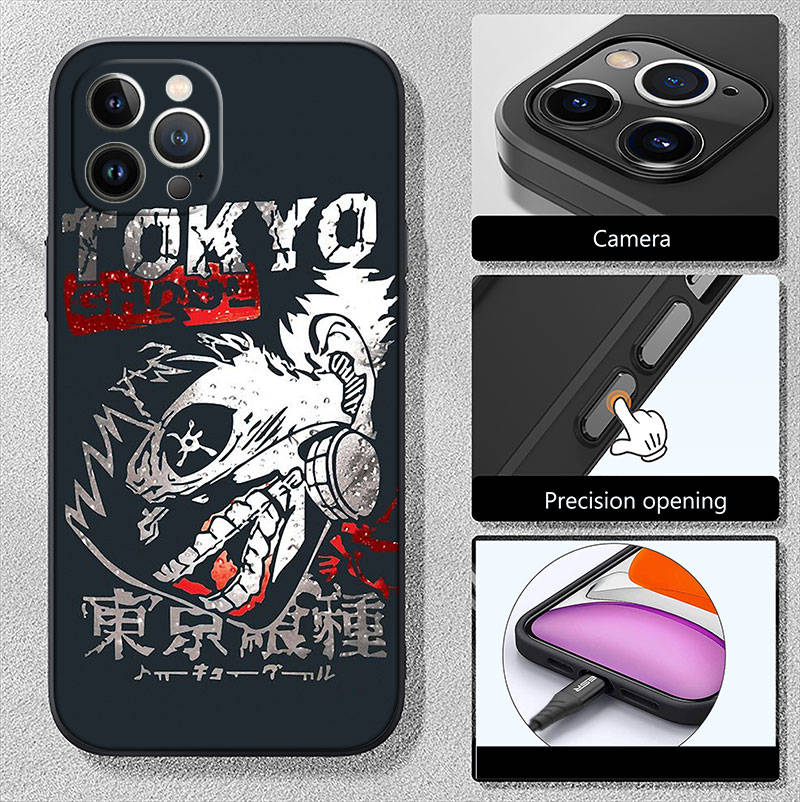 Pouzdro na telefon Tokyo Ghoul pro iPhone 6 6s 7 8 11 12 13 14 15 XS Pro Max XR X SE Samsung S20 S21 S22 S23 S24 FE Ultra S8 S9 S10 Plus Lite S21S S10E