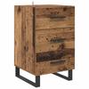 Nightstand with Drawers Reclaimed Wood Look 40 X 40 X 66 Cm Engineered Wood