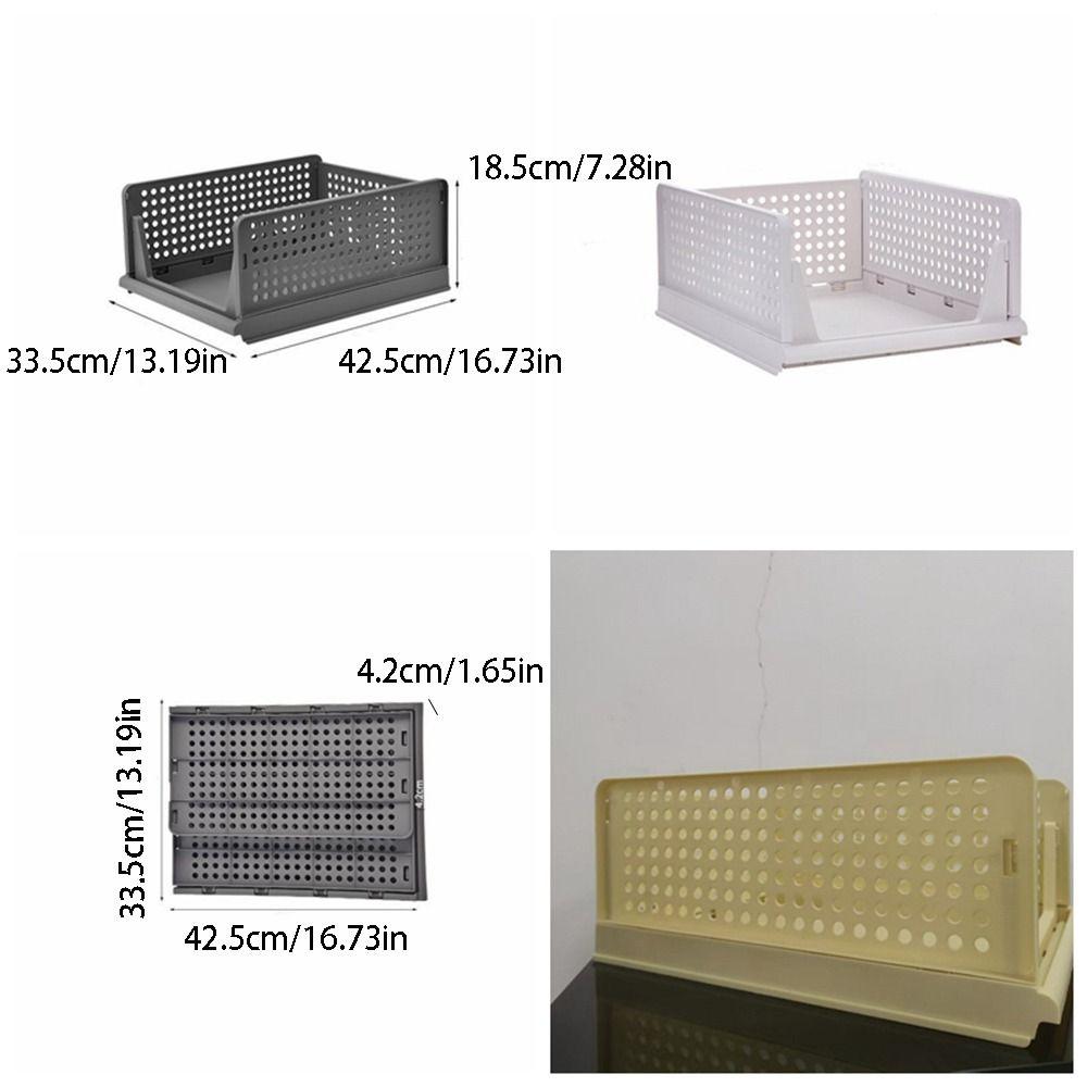 Stackable Drawer Organizer Plastic Storage Baskets Saving Space Clothes Sorting Rack  Kitchen