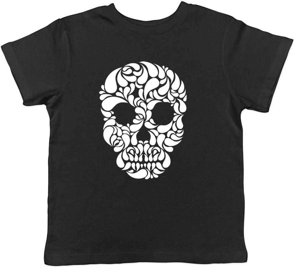 Skull Head Gothic Childrens Kids Boys Girls Tee T-shirt 130