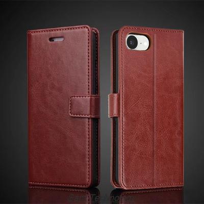 Kartenhalter Hülle für Apple iPhone 16e PU Leder Klapphülle Retro Brieftasche Handyhülle Business Capa Fundas Coque