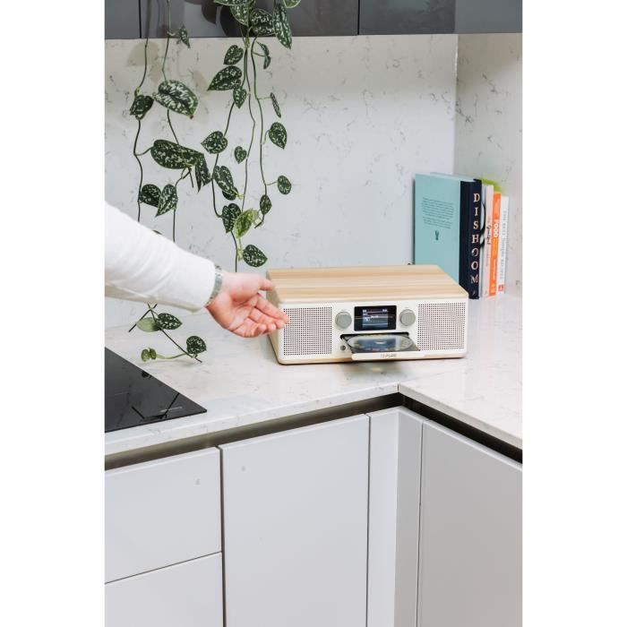 Lecteur CD &amp; radio numérique - PURE - Classic C-D6 - Blanc Coton/Chêne