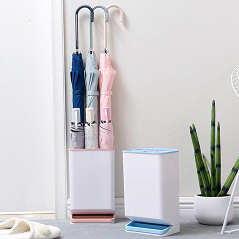Umbrella Rack Detachable Leakproof Anti-Dumping Holder for 6 Long Folding Umbrellas Compact Organizer Stand with Water Collector