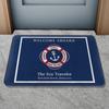 Felpudo con Nombre de Barco Personalizado Náutico Ancla Brújula Timón de Barco Cuerda Antideslizante Alfombra de Baño Decoración de Yate Alfombra de Bienvenida para Interior Exterior