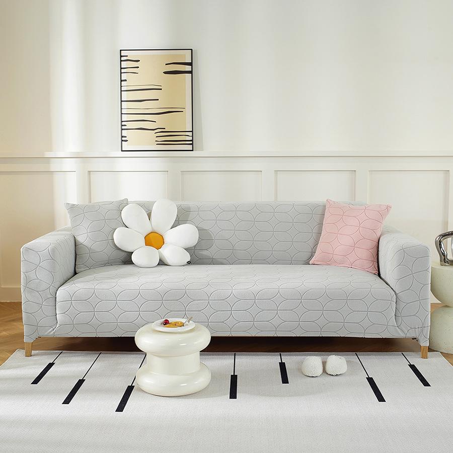 Ganzjahres Universal Jacquard Stoff Sofabezug  Mehrzweck  Einfach  Modern  Elastischer Anti-Katzenkratz Sofabezug Kissen