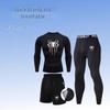 Men's 3-Piece Quick-Dry Compression Sports Set: Short-Sleeve Running Bodysuit & Basketball Gym Suit