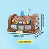 Non-Toxic Spongebob Cartoon Krusty Krab Restaurant Building Blocks Creative Canteen Scenes Model Bricks Desktop Ornaments Toy For Kid Gift