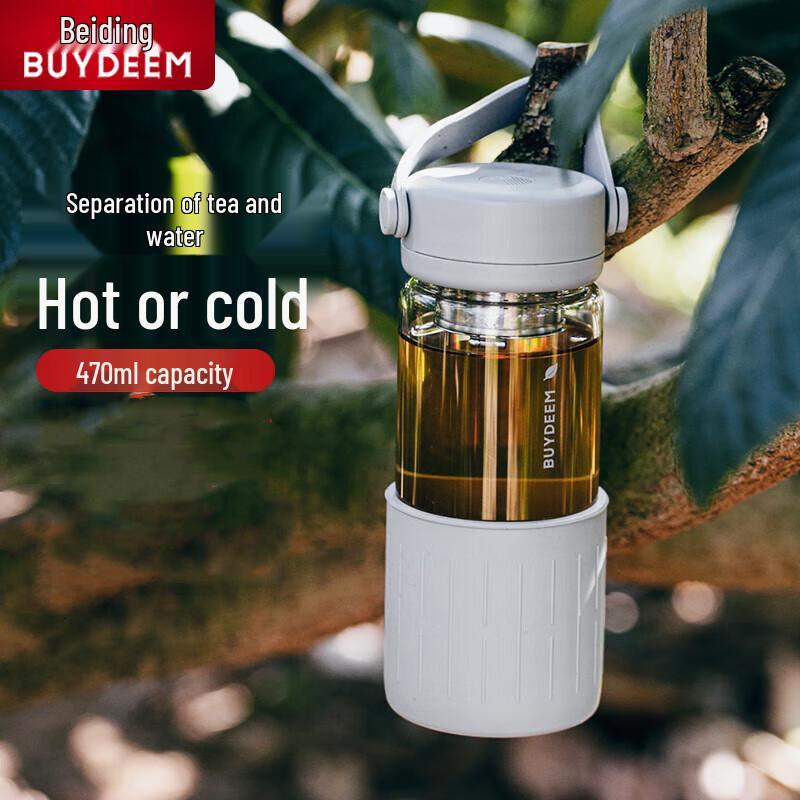 Buydeem Portable Tea Infuser Glass Mug